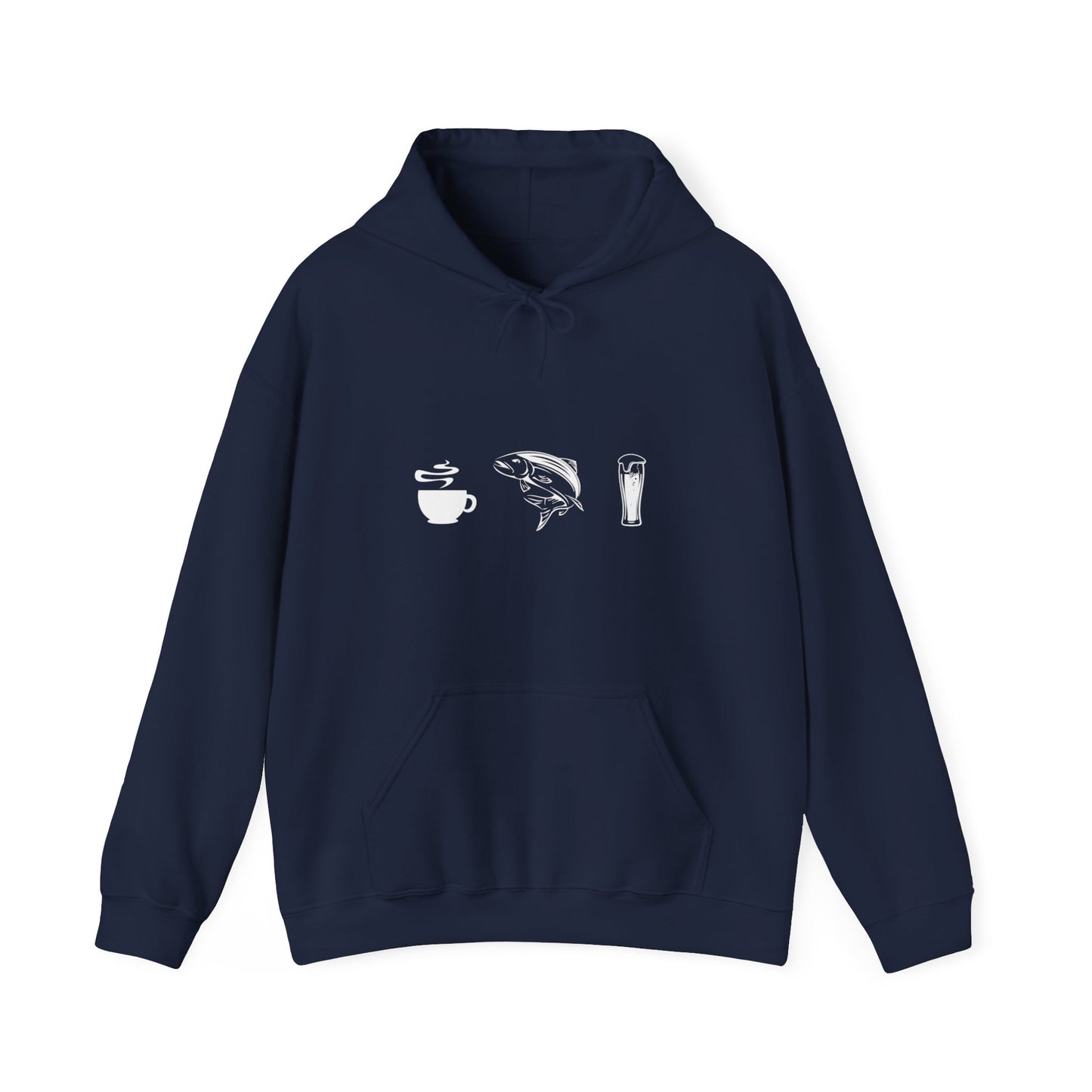 Coffee-Salmon-Beer Hooded Sweatshirt