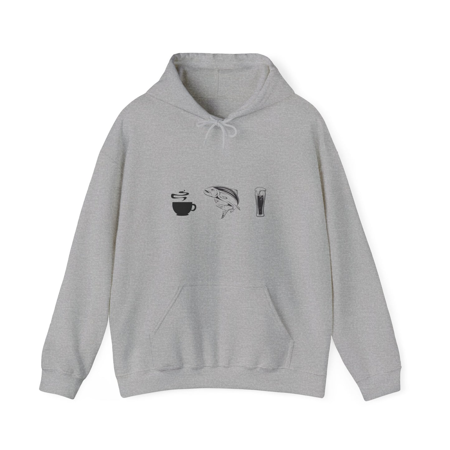 Coffee-Salmon-Beer Hooded Sweatshirt